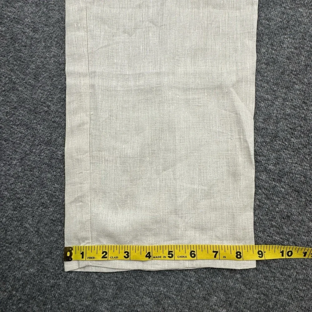 Tasso Elba Island Pants 100% linen straight leg 36x30 New Beige Wedding Beach